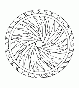 Easy to color Mandala with a circular motion